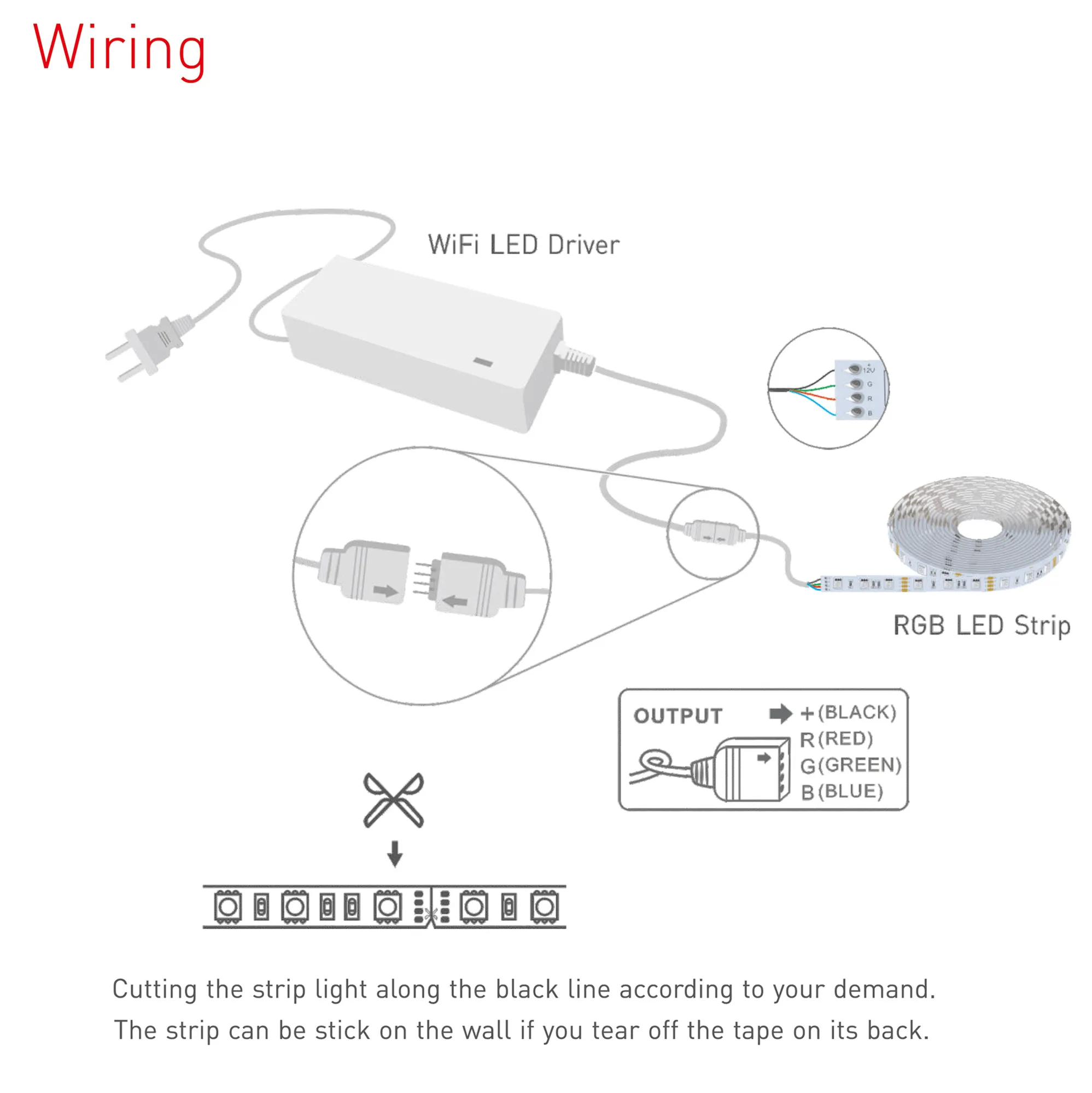 Smart Home RF 10meter RGB kit, 70W 24Vdc , Android and IOS interface, 30 m RF range, IP44. WFRGB-10M  LTECH Smart home